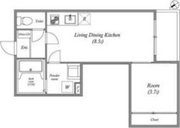 ハーモニーテラスRen相川の物件間取画像